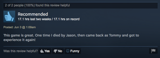 Illustration for article titled Friday the 13th, As Told By Steam Reviews